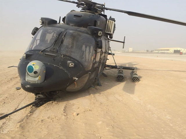过去事故中迫降的"楼陀罗"武装直升机,这可不是什么被击落的直升