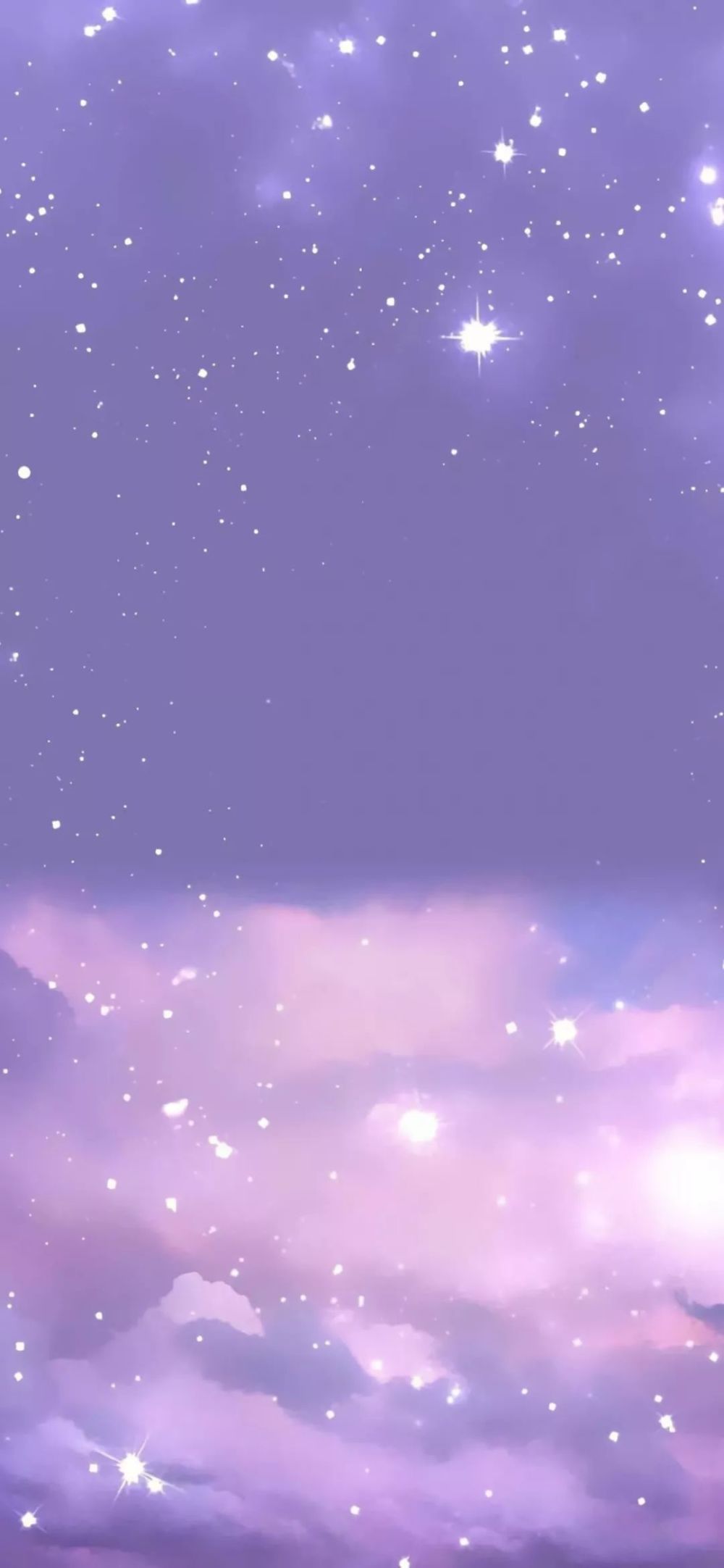 少女梦幻般的紫色星空壁纸系列