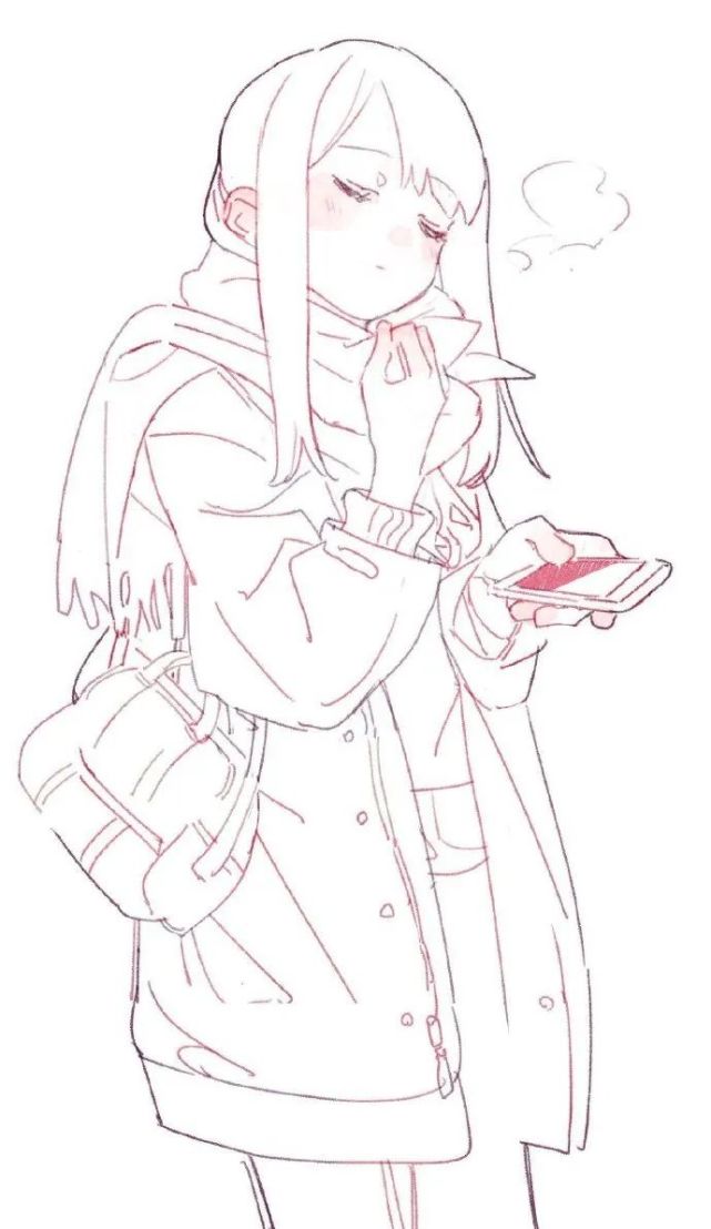 一组少女插画线稿～日本插画师