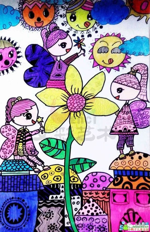 儿童画画大全简单漂亮的儿童画作品欣赏