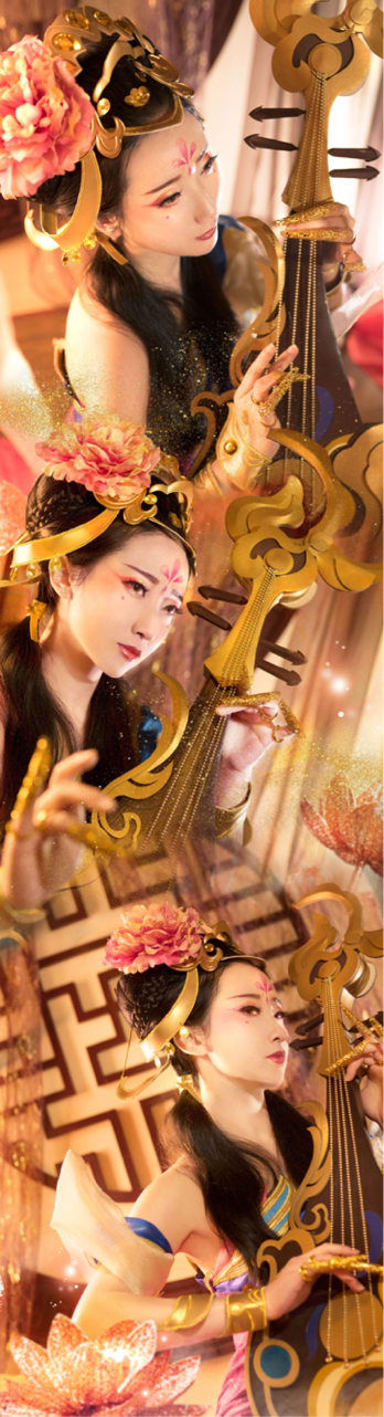 的是由阿吉吉儿携手coser墨悠共同还原的经典杨玉环与霓裳曲杨玉环