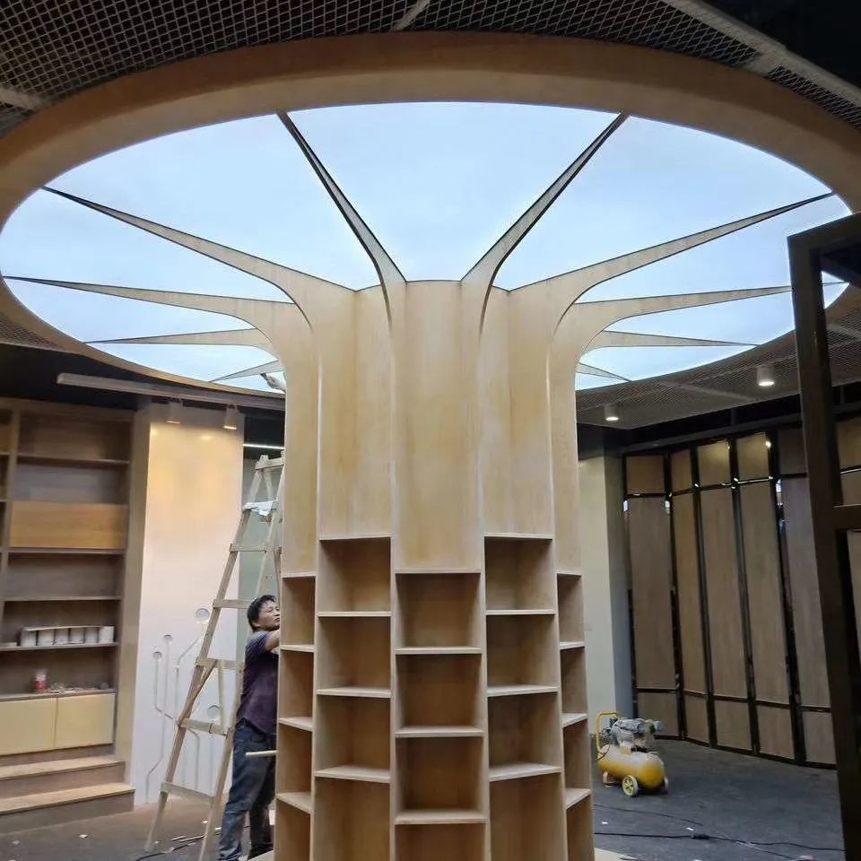 展示柱软膜天花吊顶