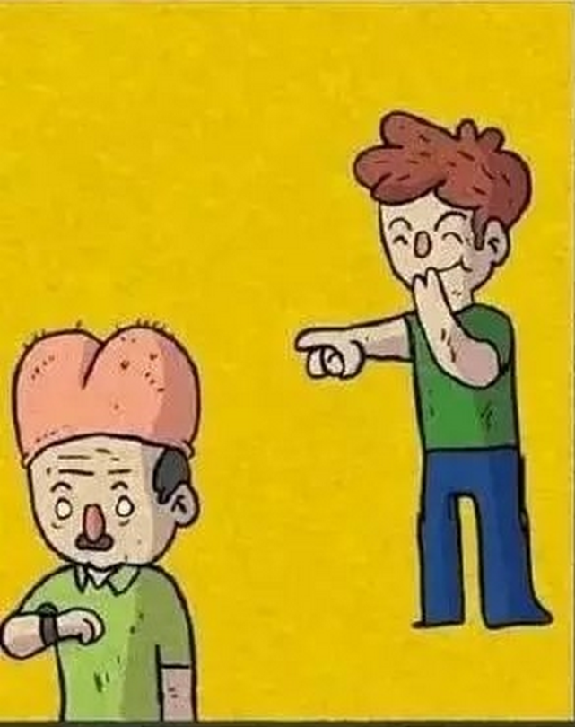 奇趣漫画:看到别人用屁屁思考男孩还会嘲笑,可大街上都是屁屁,男孩