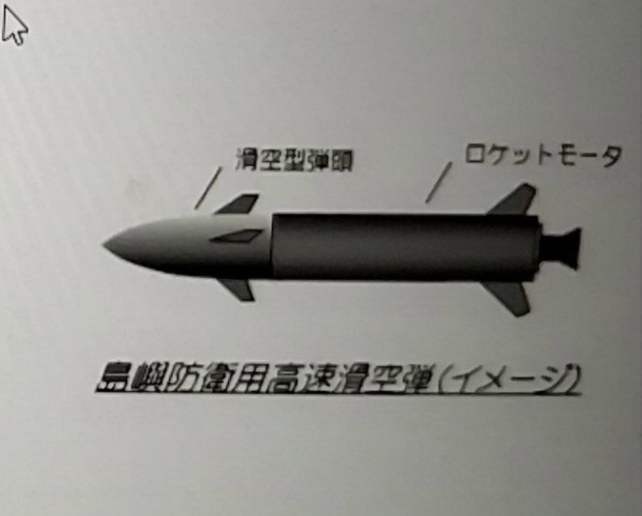 图为日本防卫省正在研制的"高速滑空弹"设计图