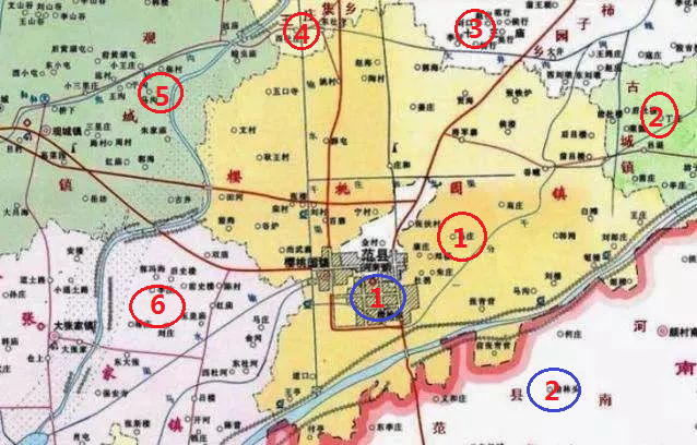 范县城关镇四面都是莘县樱桃园镇