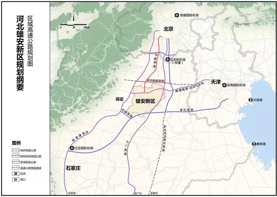 北仓示范镇刚好被"穿在"津雄高速这条路线上.