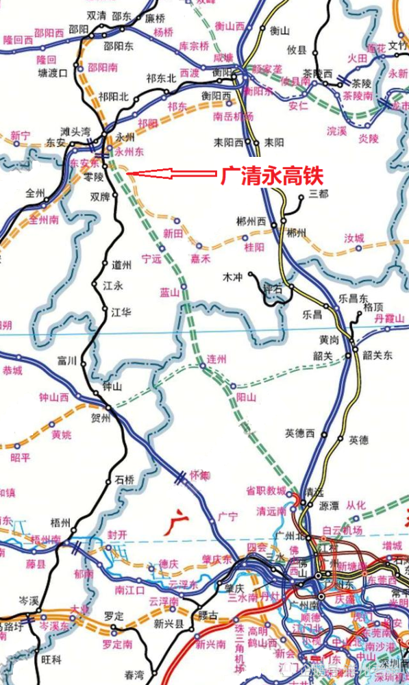 广清永高铁线路走向