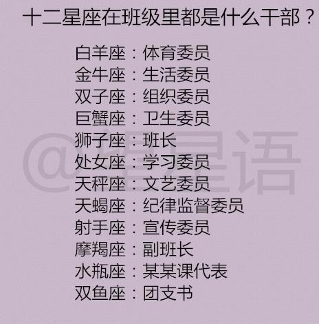 十二星座在班级里都是什么干部12星座谁的择偶标准最高