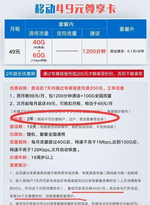 中国移动推出良心套餐,100gb流量 1200分钟通话,为何网友不买账