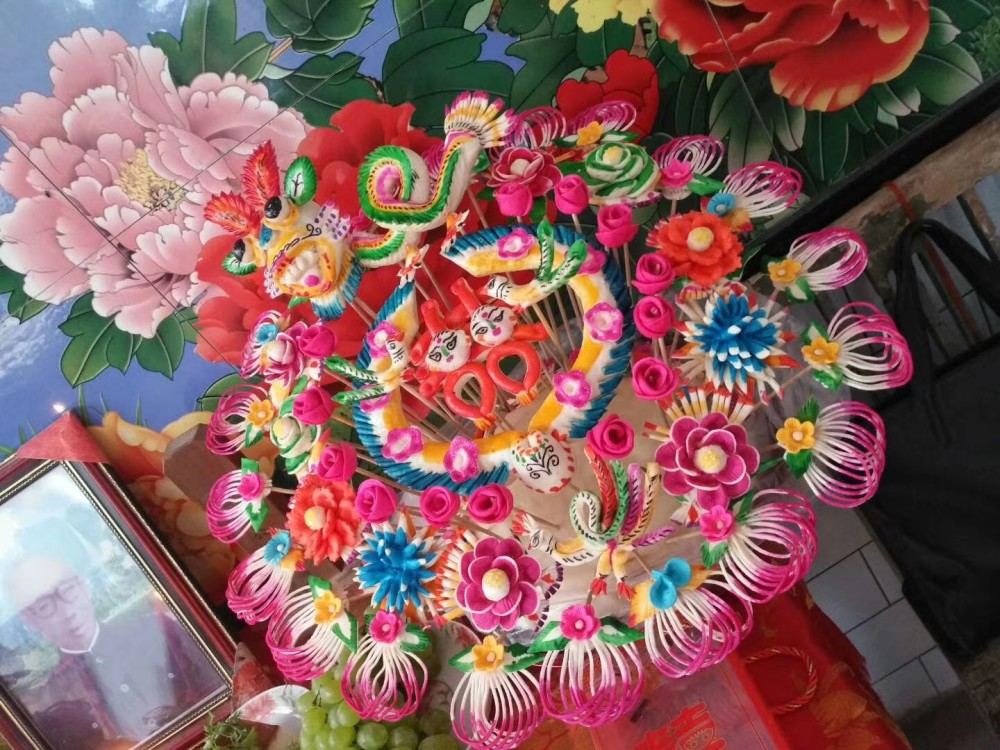 陕西渭南地区结婚时的花花馍馍