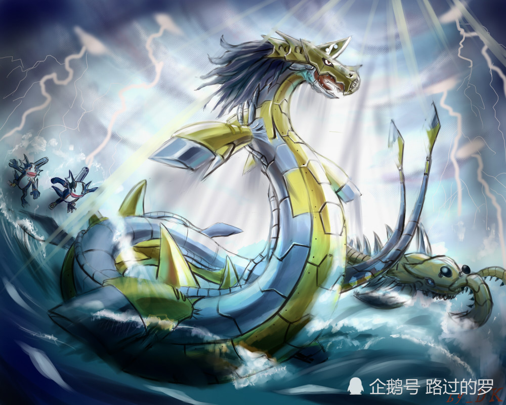 金属海龙兽被改造成为水中迎击用的数码兽.