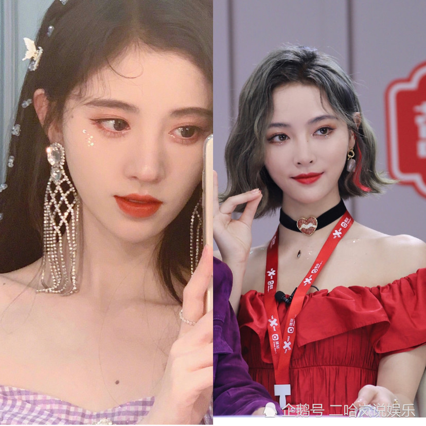鞠婧祎许佳琪4年前参加《快本》,站在一起,这是11cm的