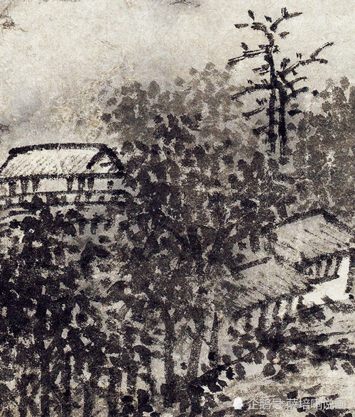 画中有诗意,水墨绘佳境,谢时臣山水画《溪山雨意》