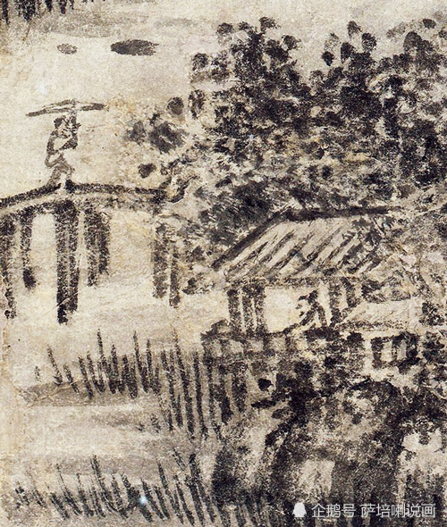 画中有诗意,水墨绘佳境,谢时臣山水画《溪山雨意》