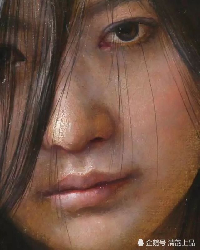 日本画家小尾修,超写实油画作画过程