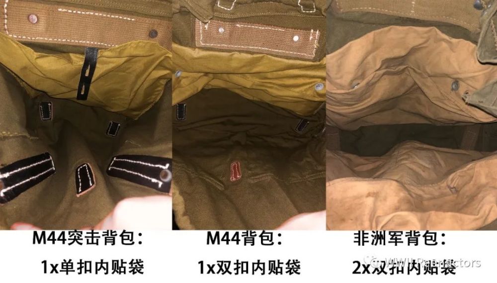 还有,尽管实际测量上非洲军与m44背包外贴袋尺寸存在轻微出入,这种