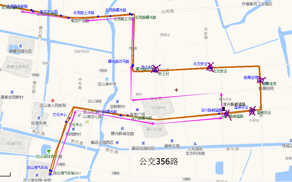 钱晟路(双马路—新乐路) 道路施工, 公交255,356路,358路 临时调整