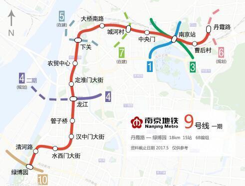 南京地铁9号线是南京地铁线网中一条"Γ"形走向的线路,计划于2023年