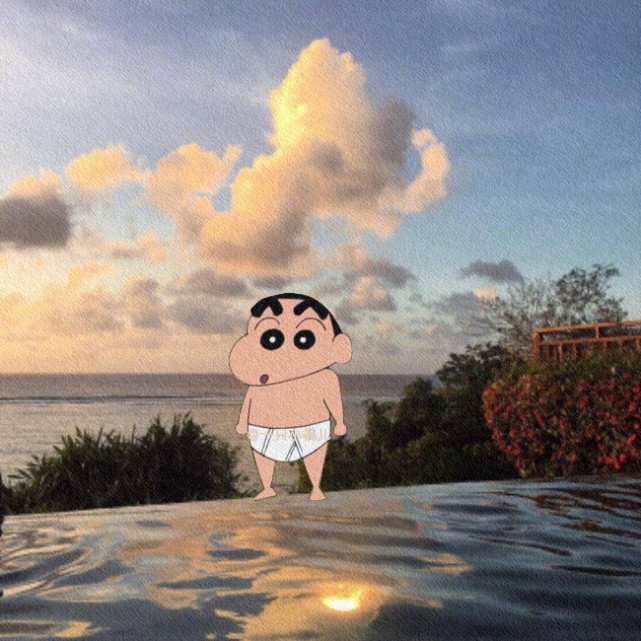 创意背景图/当蜡笔小新来到现实世界