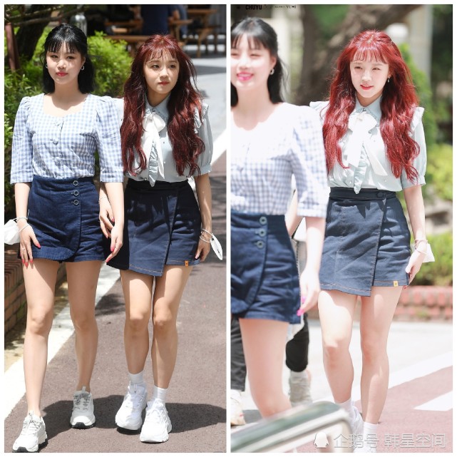 i-dle宋雨琦一身女团装,甜美似日本高中生,如水中雪莲