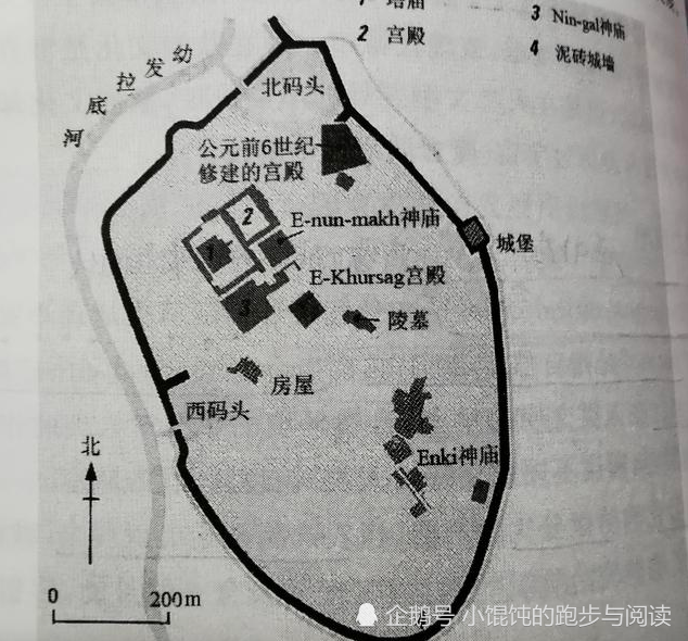 《世界文化地理》乌尔城平面图