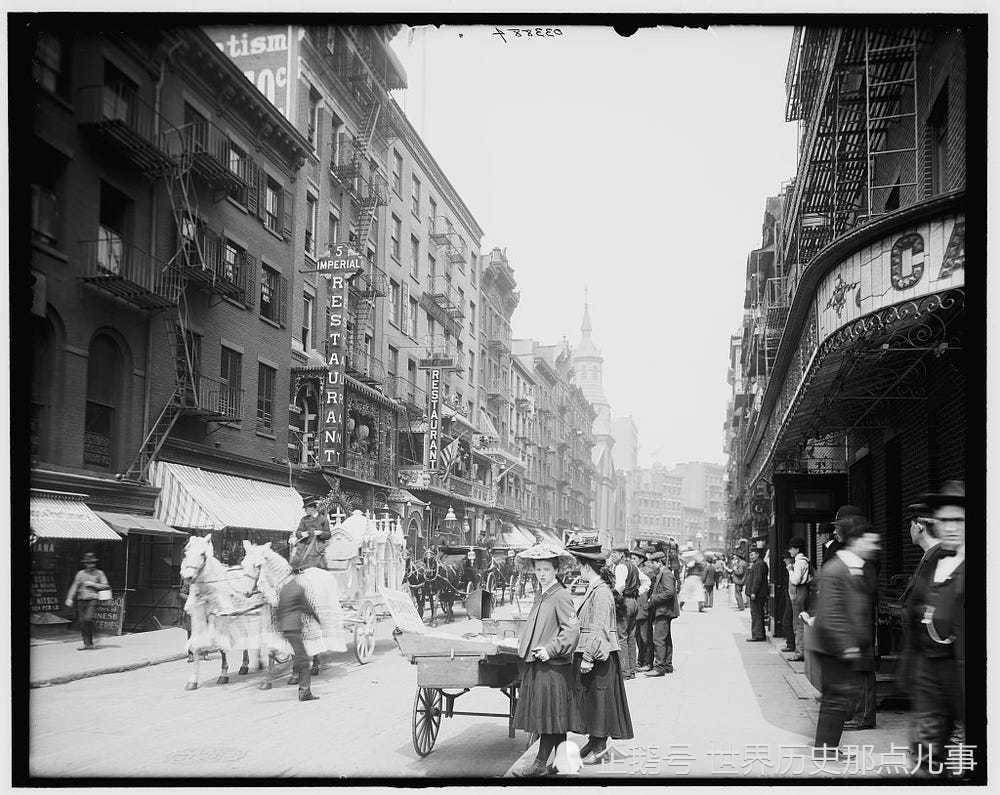10张珍贵老照片:1900年代,美国纽约的城市风貌和日常生活
