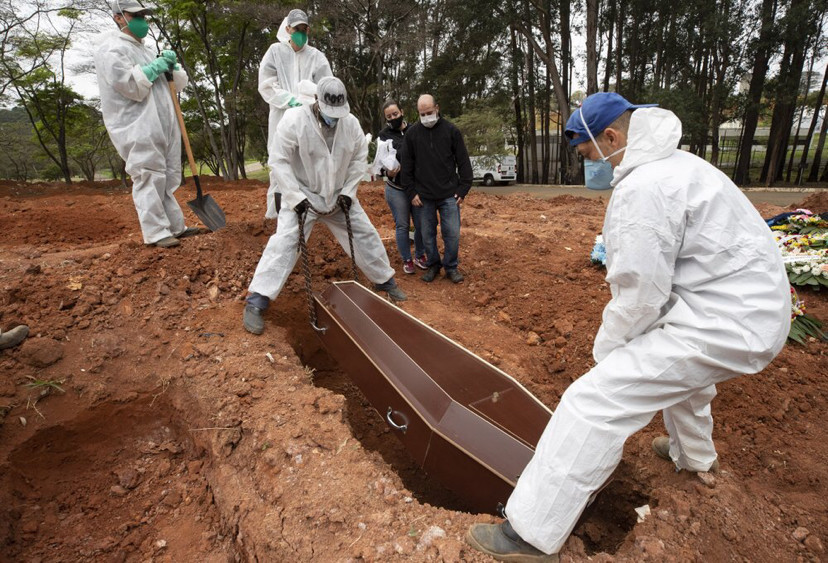 巴西冠状病毒数量突破200万,死亡76,000