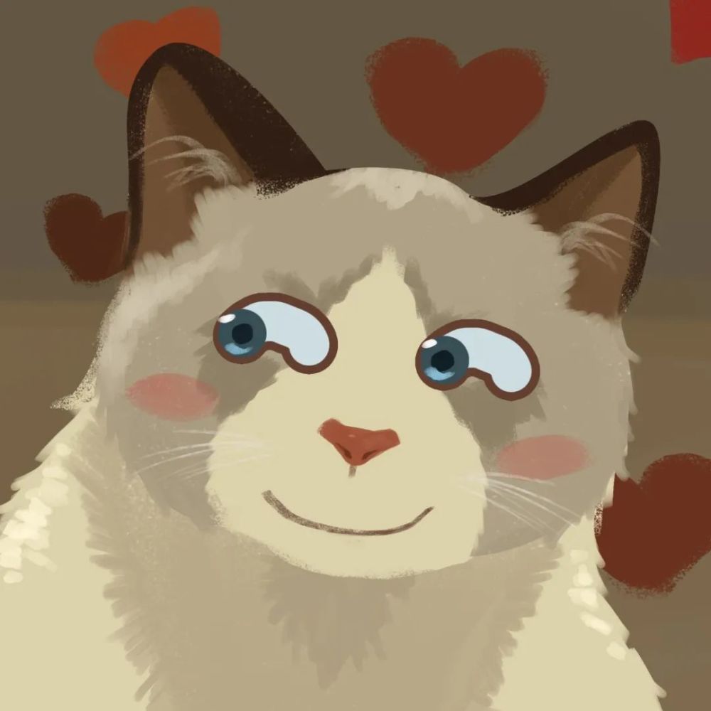布偶猫/ragdoll 画师lofter:white 头像来源:xxings.com
