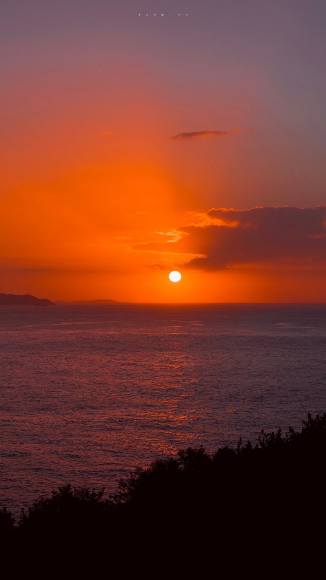 背景图:橘色的黄昏相拥浅薄的黎明