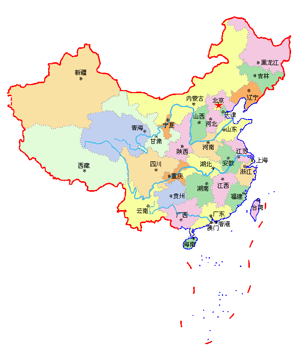 我们知道,中国一共有34个省级行政区,其中有4个直辖市,5个自治区,2个