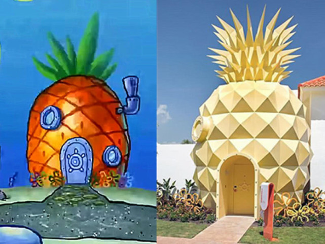现实生活中的卡通房子原来海绵宝宝的菠萝屋真的存在