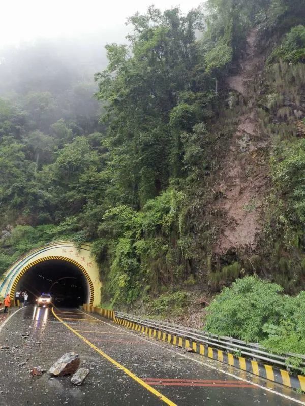 往回撤!"猴子包隧道出口,两名路长截停了9座客运车