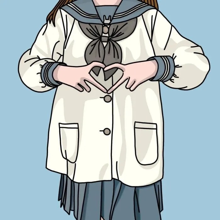 jk制服女生动漫头像