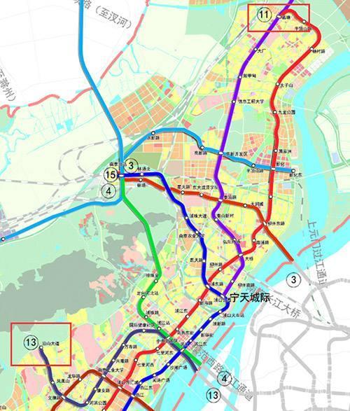 南京地铁11号线:浦洲路～桥北～江北新区～三桥～桥林