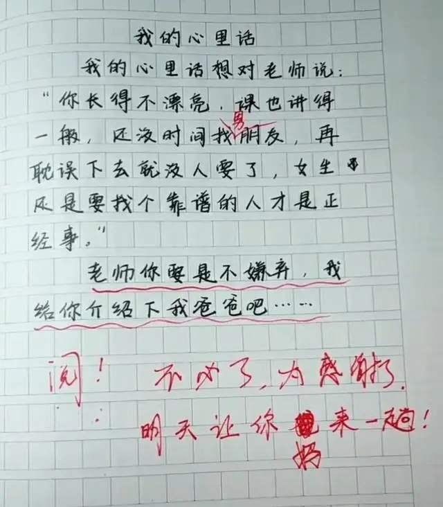 小学生作文有多搞笑?语文老师气得说不出话,旁人看了