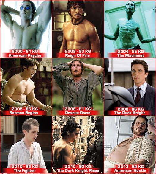 11次减肥增重,克里斯蒂安贝尔的角色外形变化,好莱坞