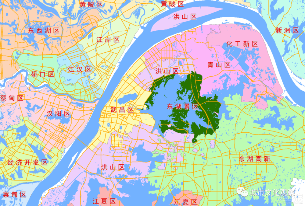 武汉的城市化亲历者洪山区逐渐缩小实力却越来越强