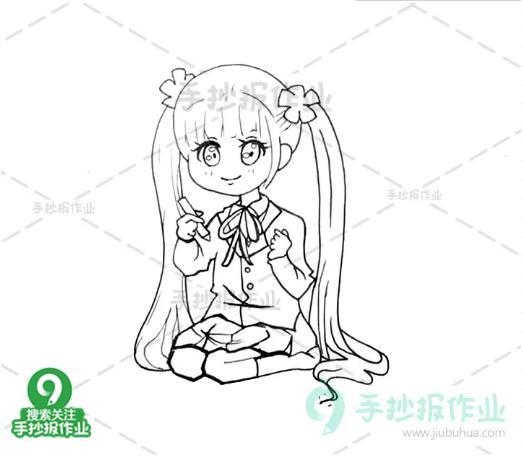 所有人,你们喜欢的动漫卡通画来啦!分享一组简单好看的动漫少女卡通画