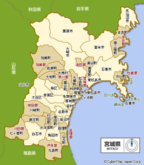 宫城县地图