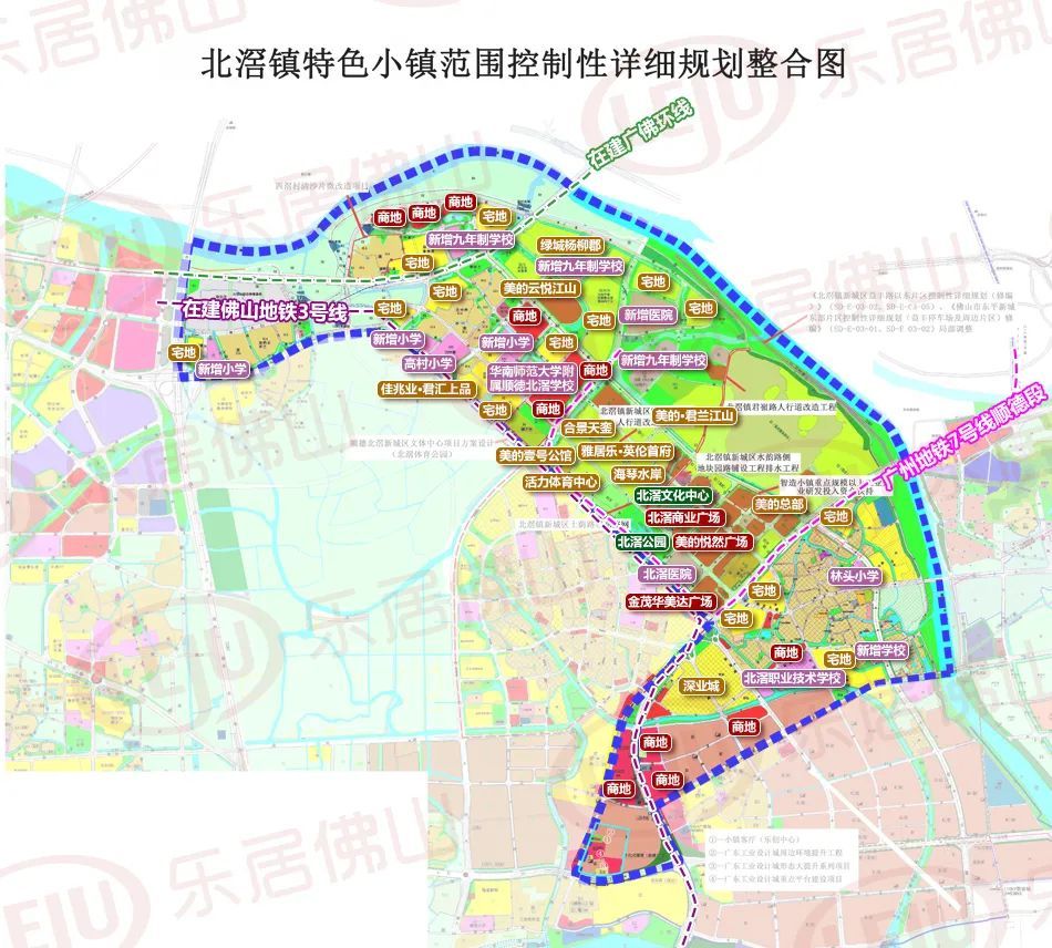北滘智造小镇规划范围 文件指出,佛山智造小镇拟调整