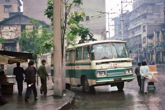 重庆,无轨电车,1983年.