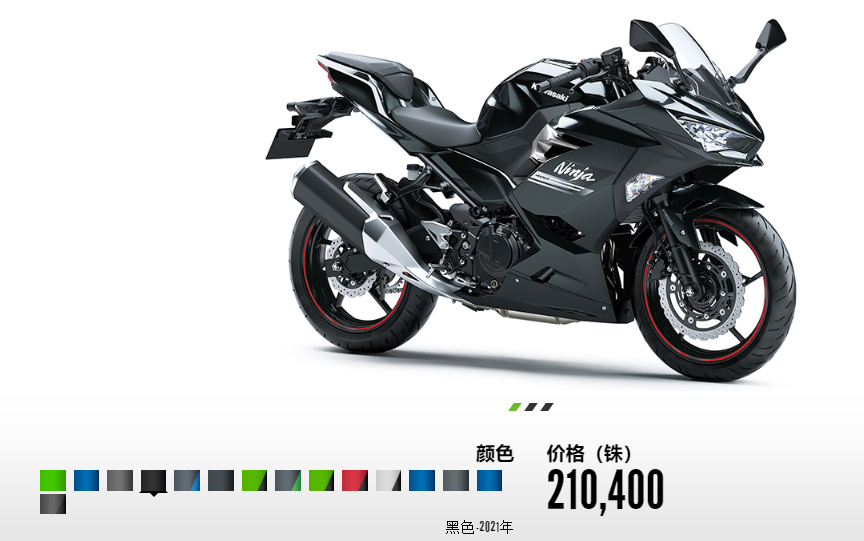 川崎ninja400 2021款泰国首发 起售价约4.64万人民币