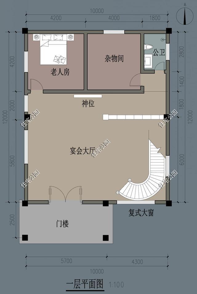 临街住宅,10米开间12米进深的多层别墅,怎么设计好?