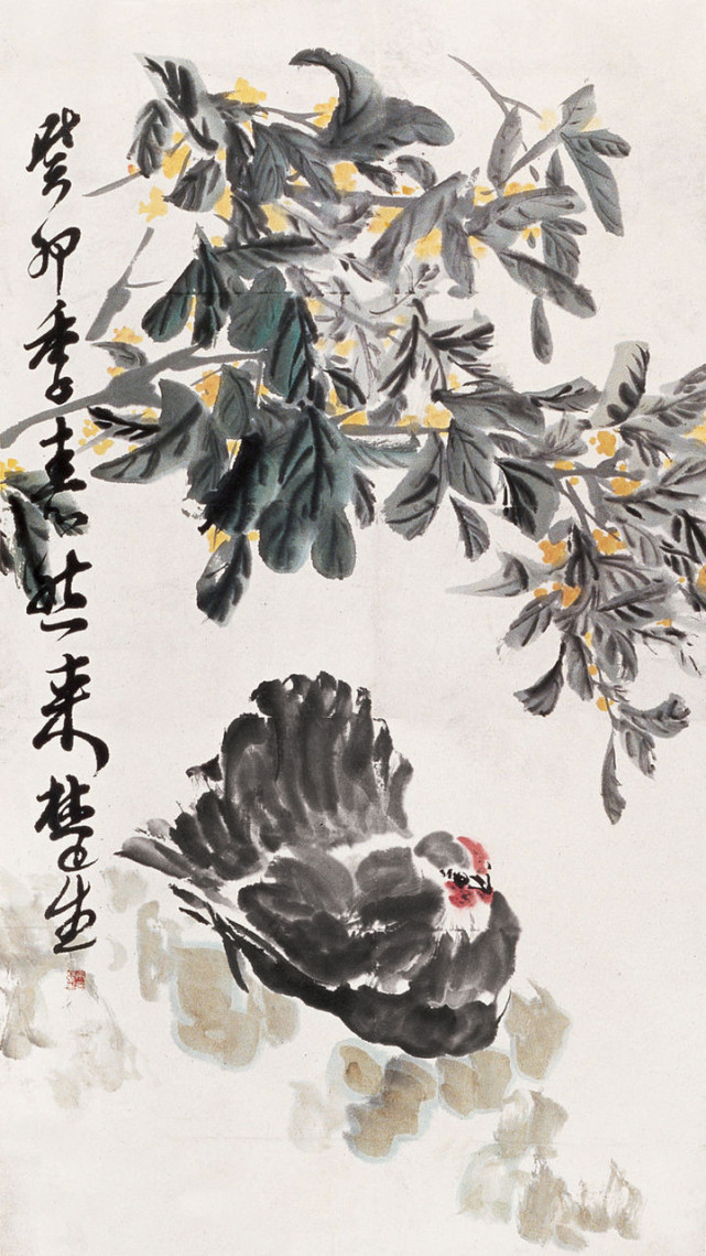 来楚生花鸟画:其画清新朴茂,笔墨简练,格调隽逸