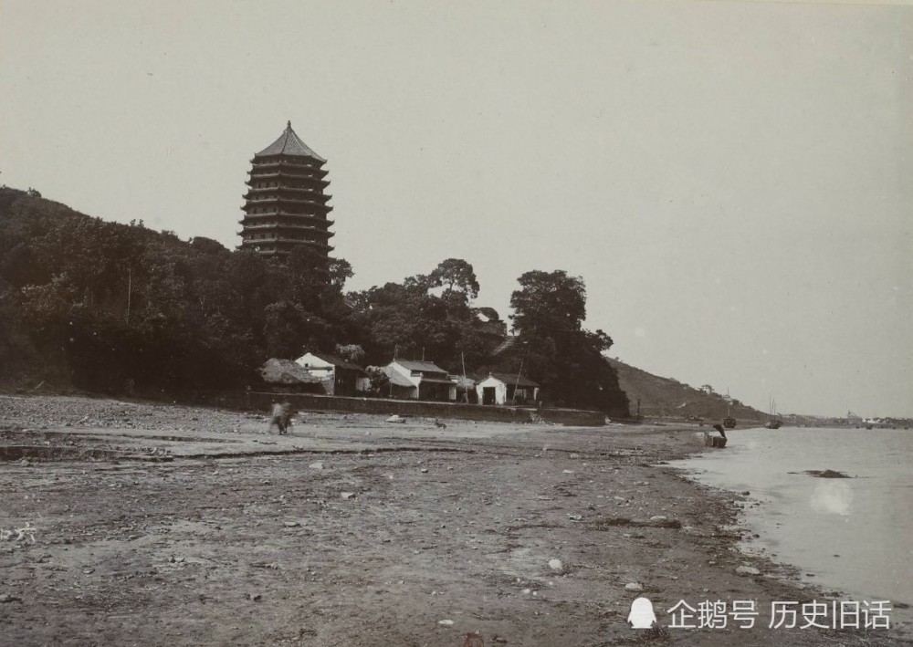 1910年浙江杭州名胜古迹老照片,百年前钱塘江大潮美景