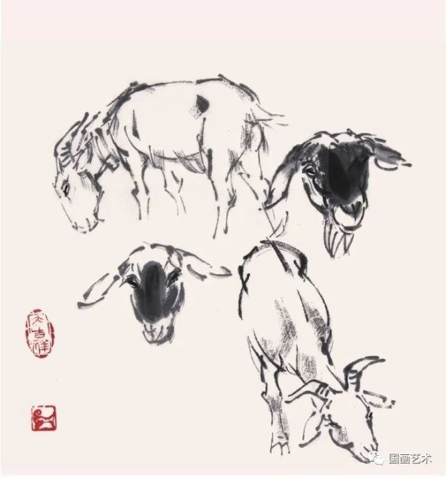 图文教程:一步一步学画写意羊