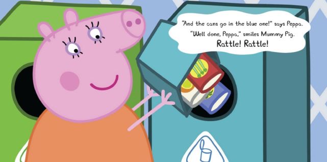 "well done, peppa," smiles mummy pig.