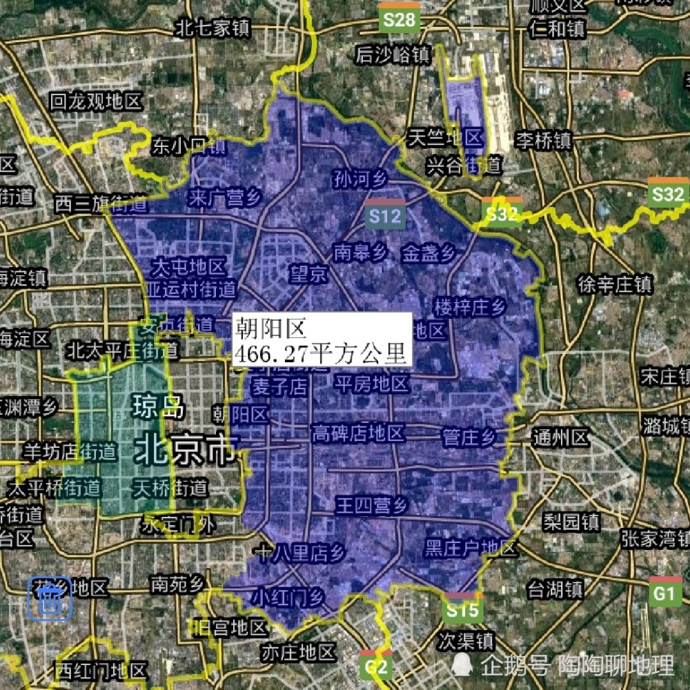 北京市16区建成区面积排名,朝阳区最大,延庆区最小,了解一下?
