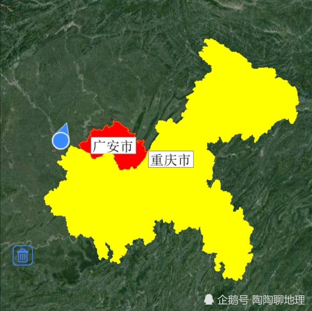 广安市和4市接壤,和遂宁市边界线最短,和重庆市边界线最长