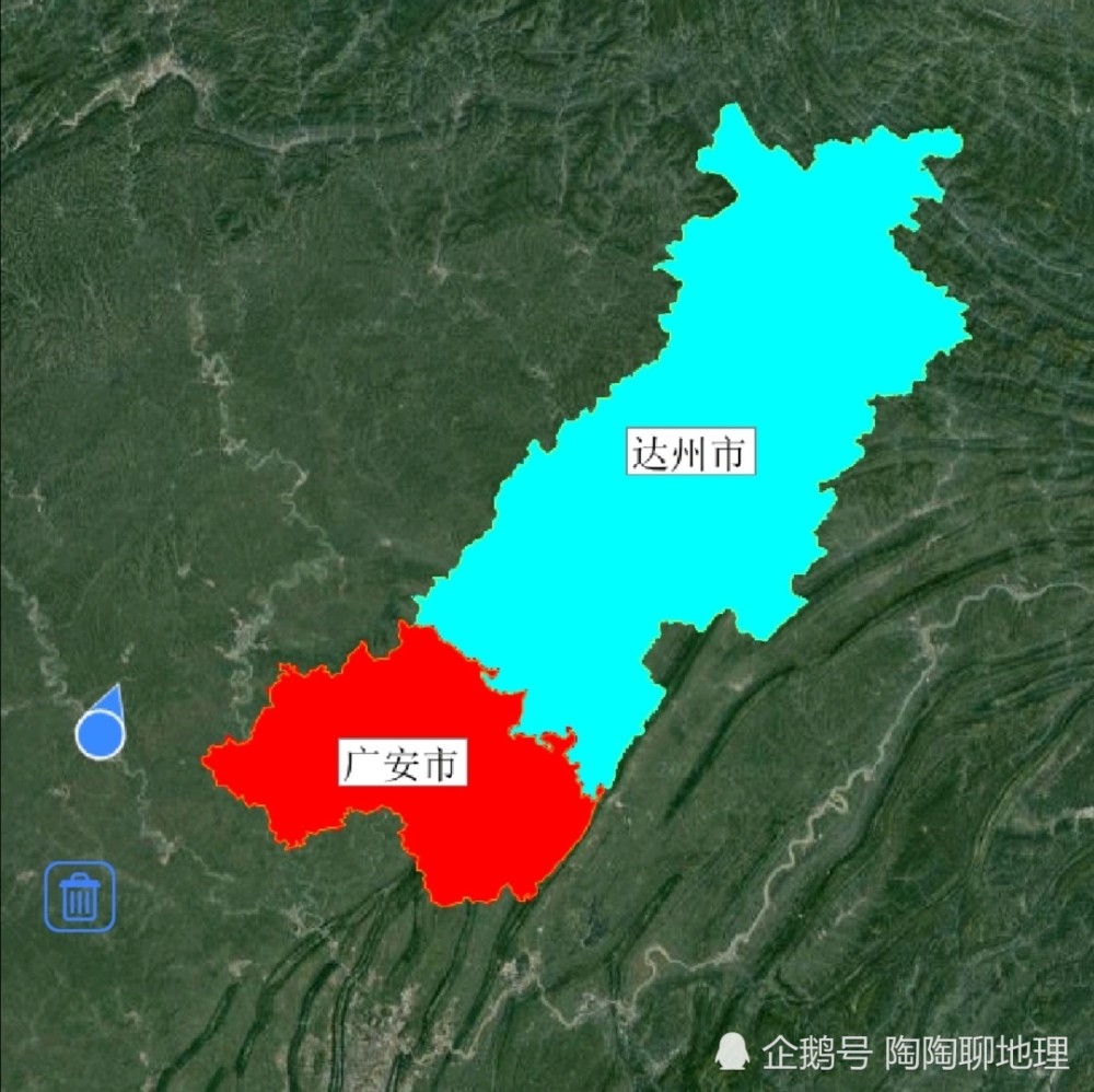 广安市和4市接壤,和遂宁市边界线最短,和重庆市边界线